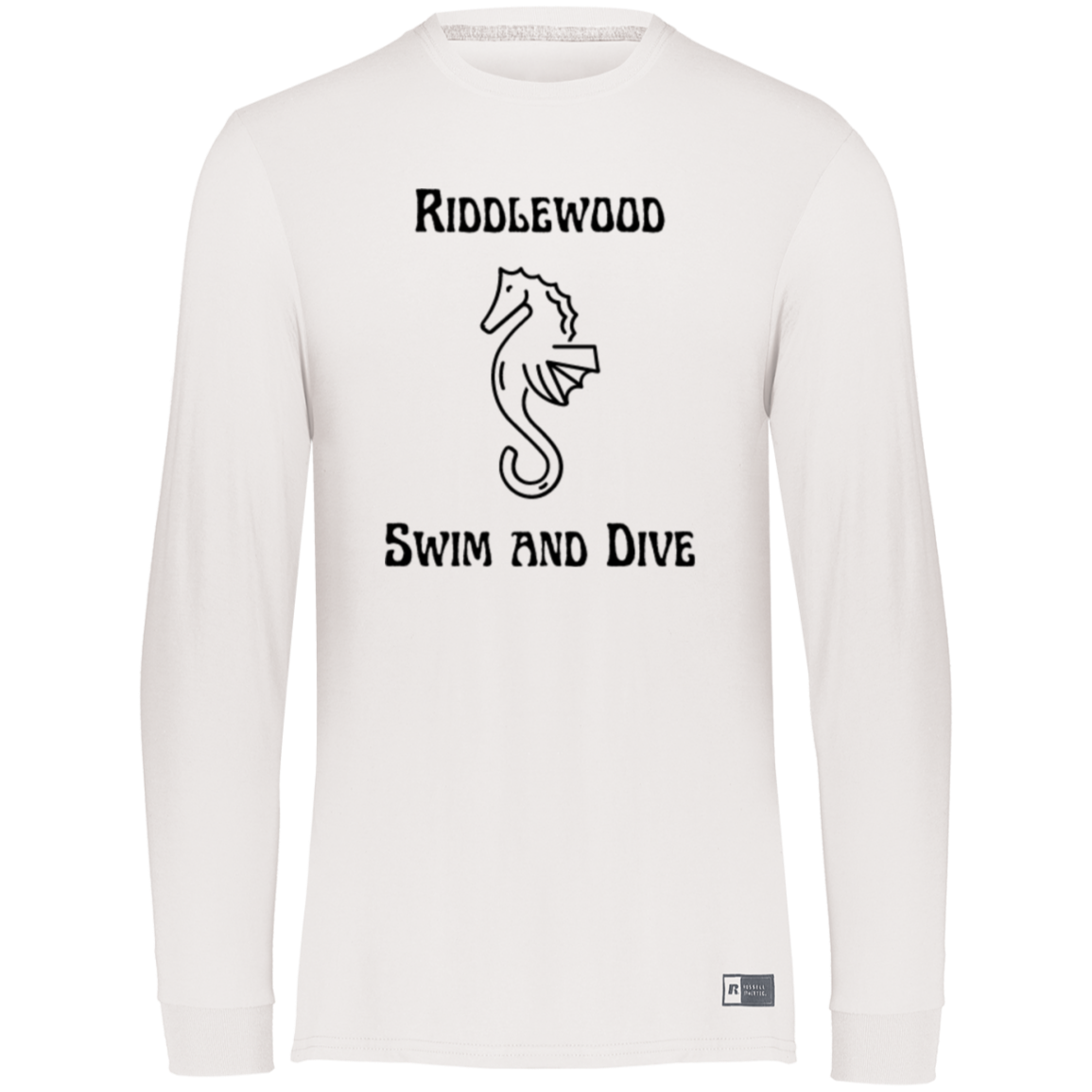 Riddlewood swim and dive TeamStore Mens Essential Dri-Power Long Sleeve Tee