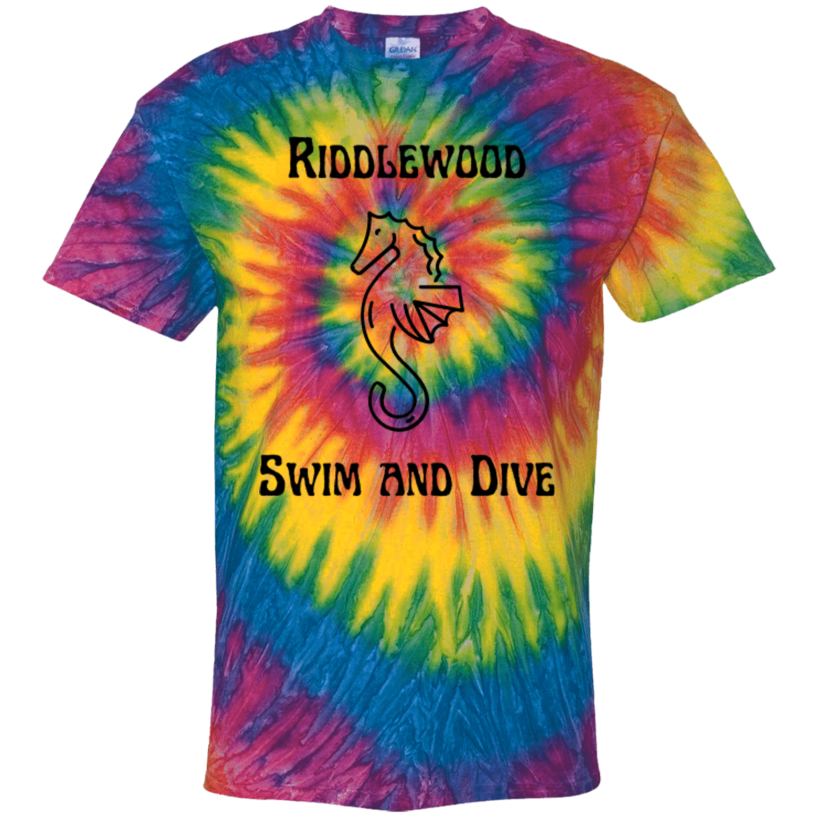 Riddlewood swim and dive TeamStore Youth Tie Dye T-Shirt