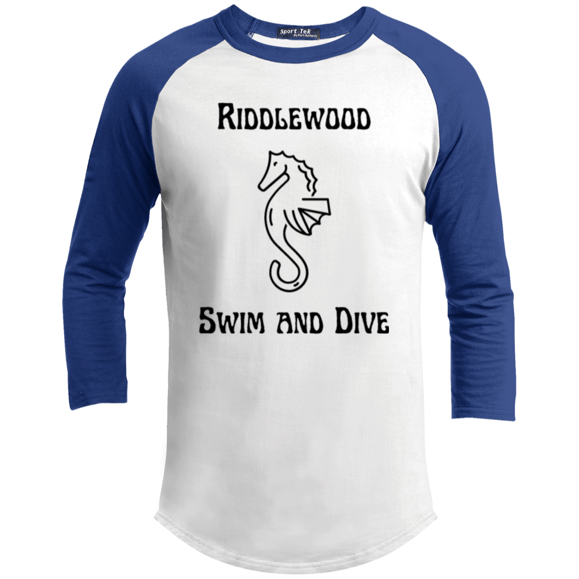 Riddlewood swim and dive TeamStore Youth 3/4 Raglan Sleeve Shirt