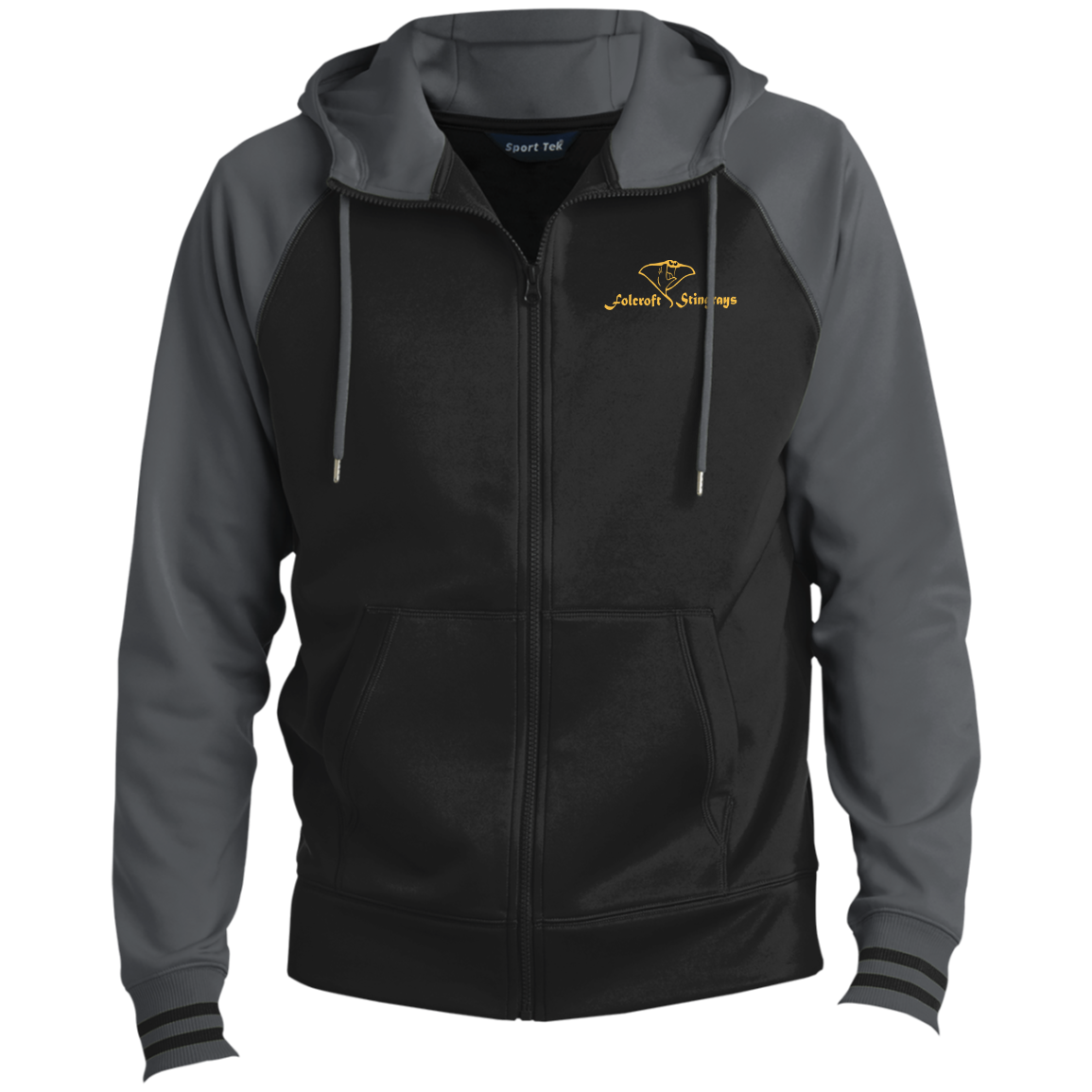 Folcroft Yellow Logo TeamStore Men's Sport-Wick® Full-Zip Hooded Jacket