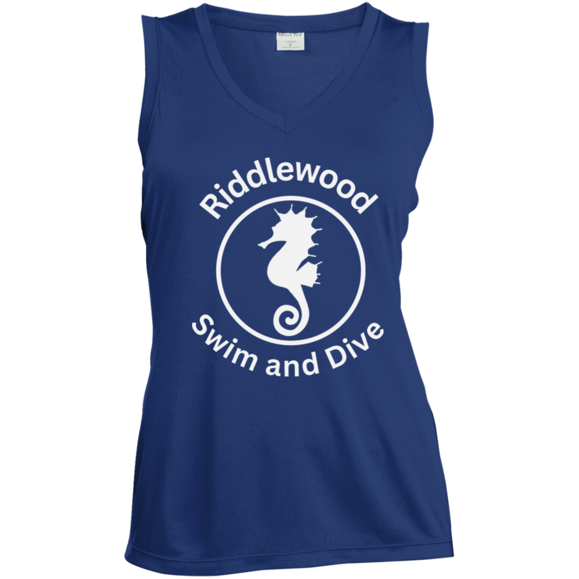 Riddlewood White TeamStore Ladies' Sleeveless V-Neck Performance Tee
