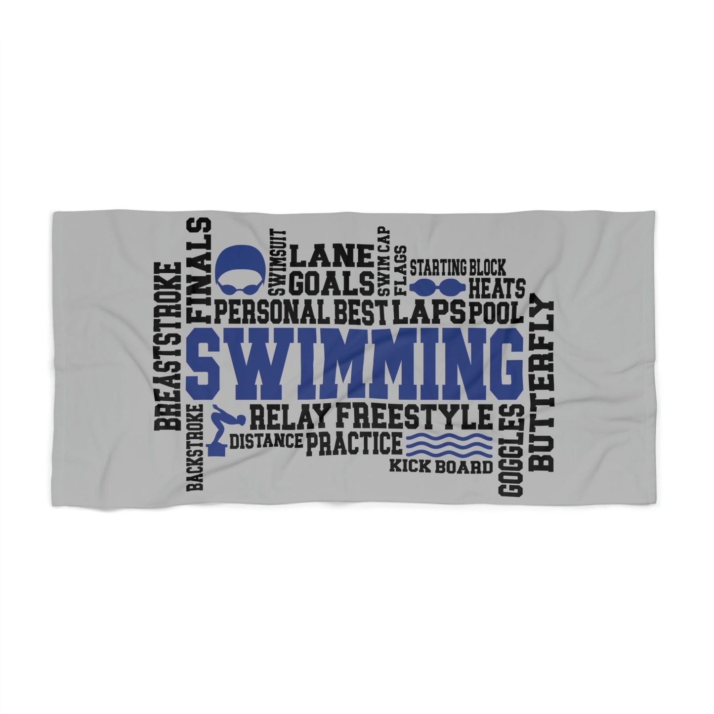Swimming Vocabulary -Premium Plush Pool Towel