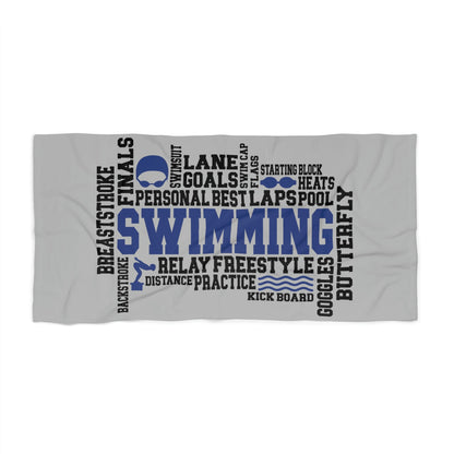 Swimming Vocabulary -Premium Plush Pool Towel