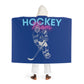 Hockey Mom (Blue)- Super Warm Hockey Hooded Sherpa Blanket