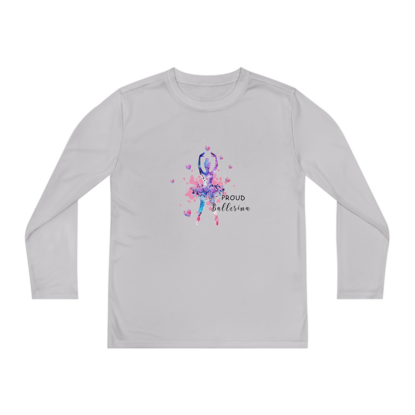 Proud Ballerina/AIB Logo- Double Sided Youth LS
