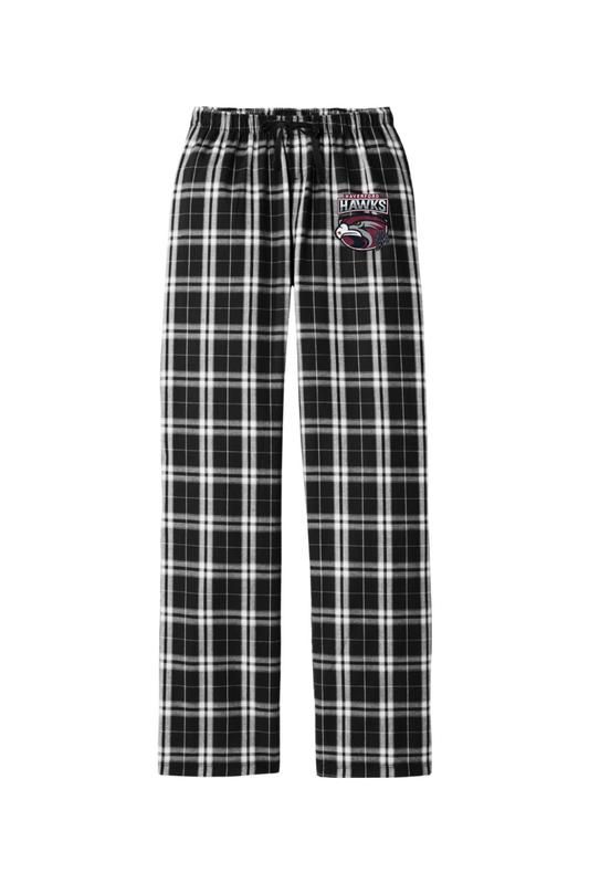 Hawks Embroidered Women’s Flannel Plaid Pant