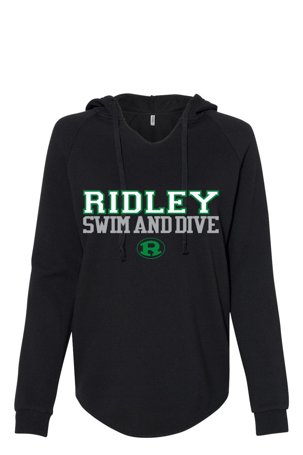 Ridley Swim and Dive Independent Trading Co. Women’s Lightweight California Wave Wash Hooded Sweatshirt
