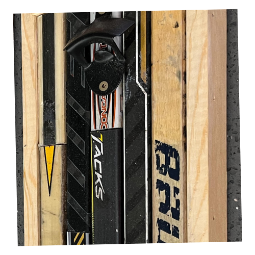Cougar Handcrafted Hockey- Hockey Stick Bottle Opener Wall Mount