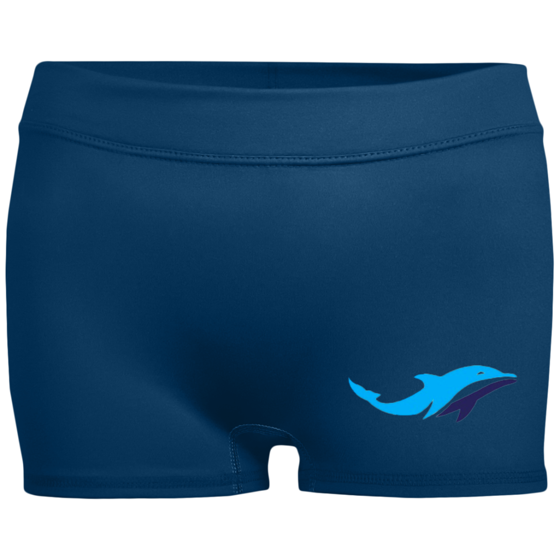 Dolphin TeamStore Ladies' Fitted Moisture-Wicking 2.5 inch Inseam Shorts