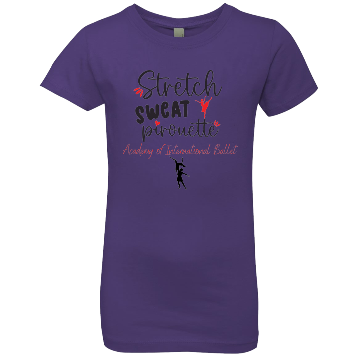 Stretch, Sweat, Pirouette- Youth fitted Girls Tee