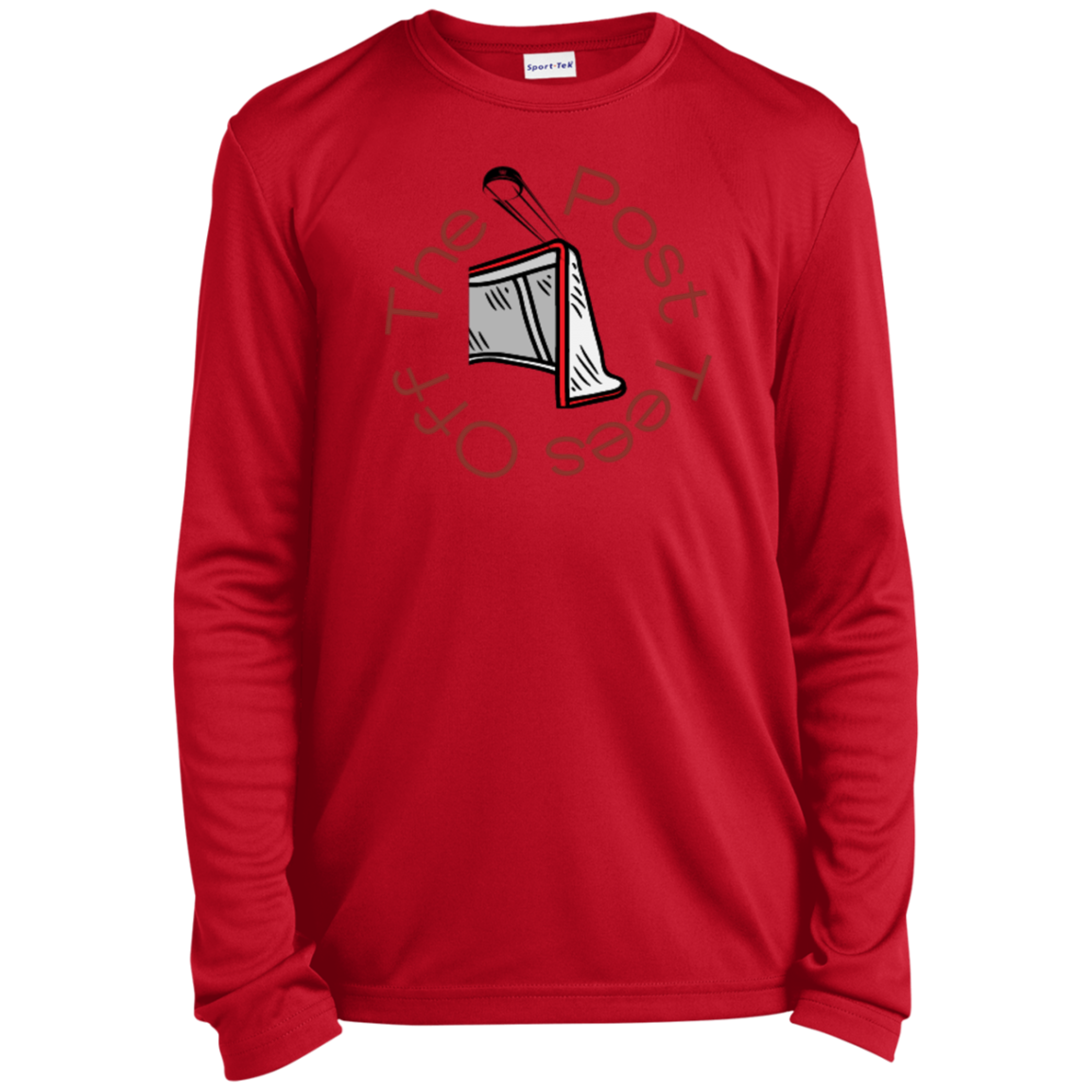 Off the Post- Hockey Youth Long Sleeve Performance Tee