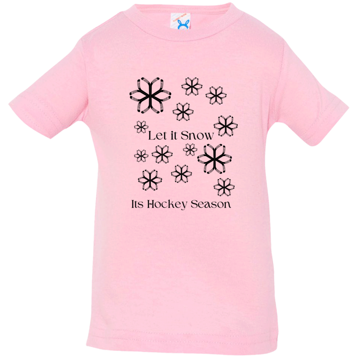 Let it snow- Hockey stick Snowflake- Infant Jersey T-Shirt