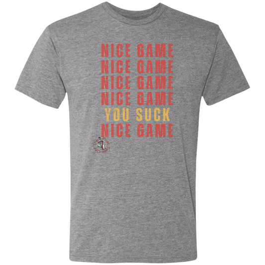 Nice Game- Men's Triblend Hockey T-Shirt