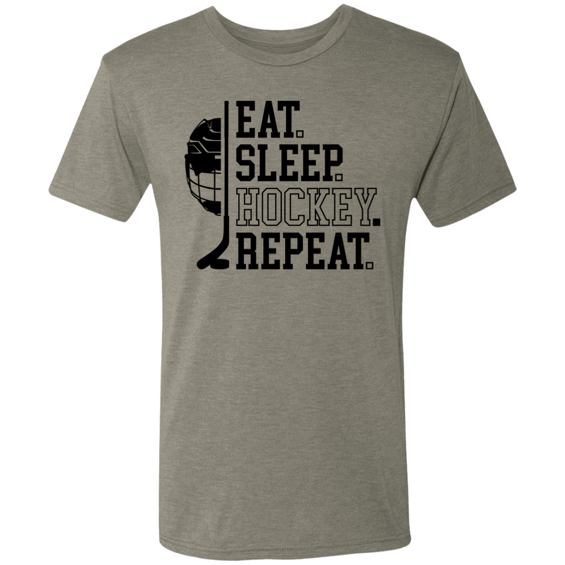 Eat. Sleep. Hockey. Repeat. Men's Triblend  Hockey T-Shirt