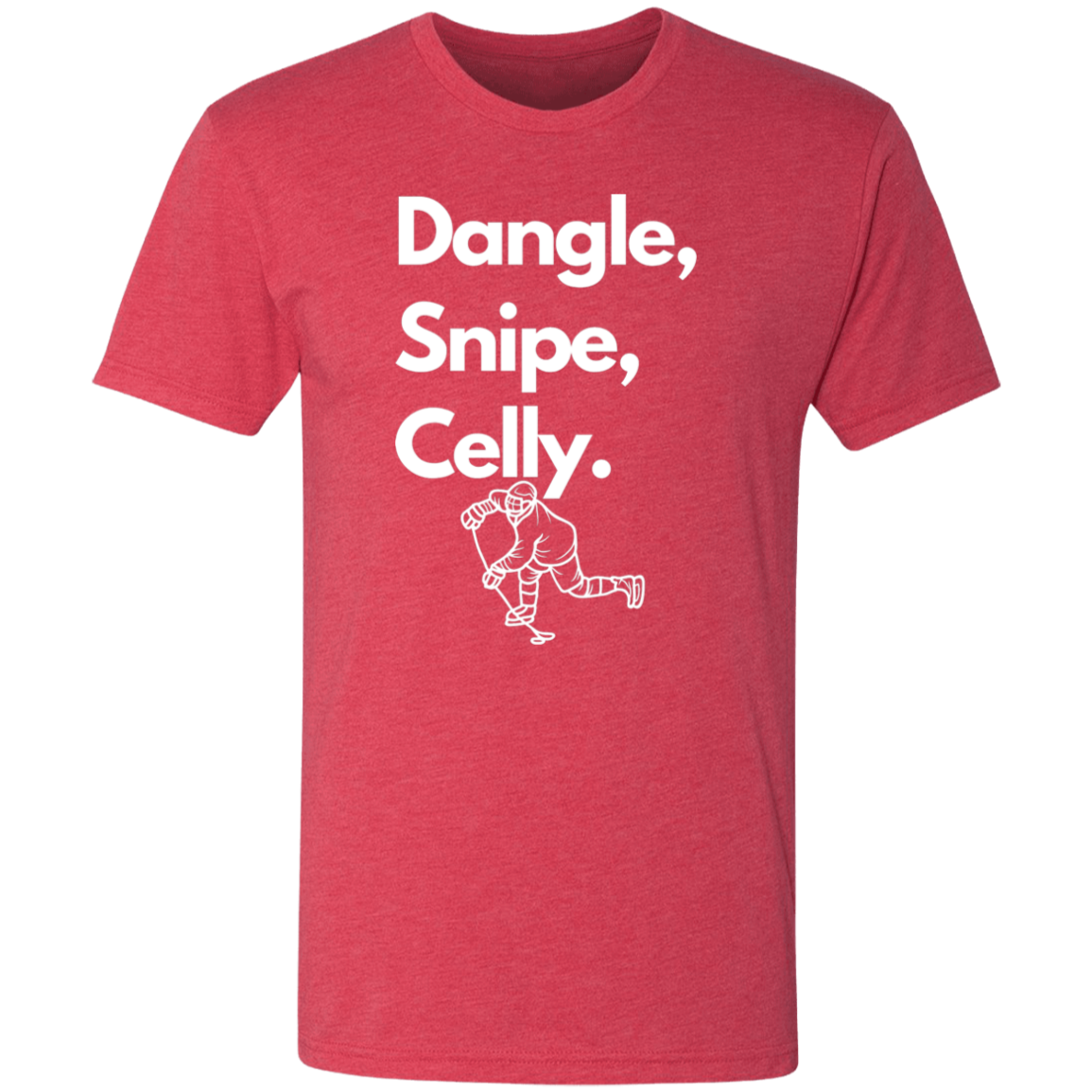 Dangle-Snipe-Celly, Men's Triblend  Hockey T-Shirt