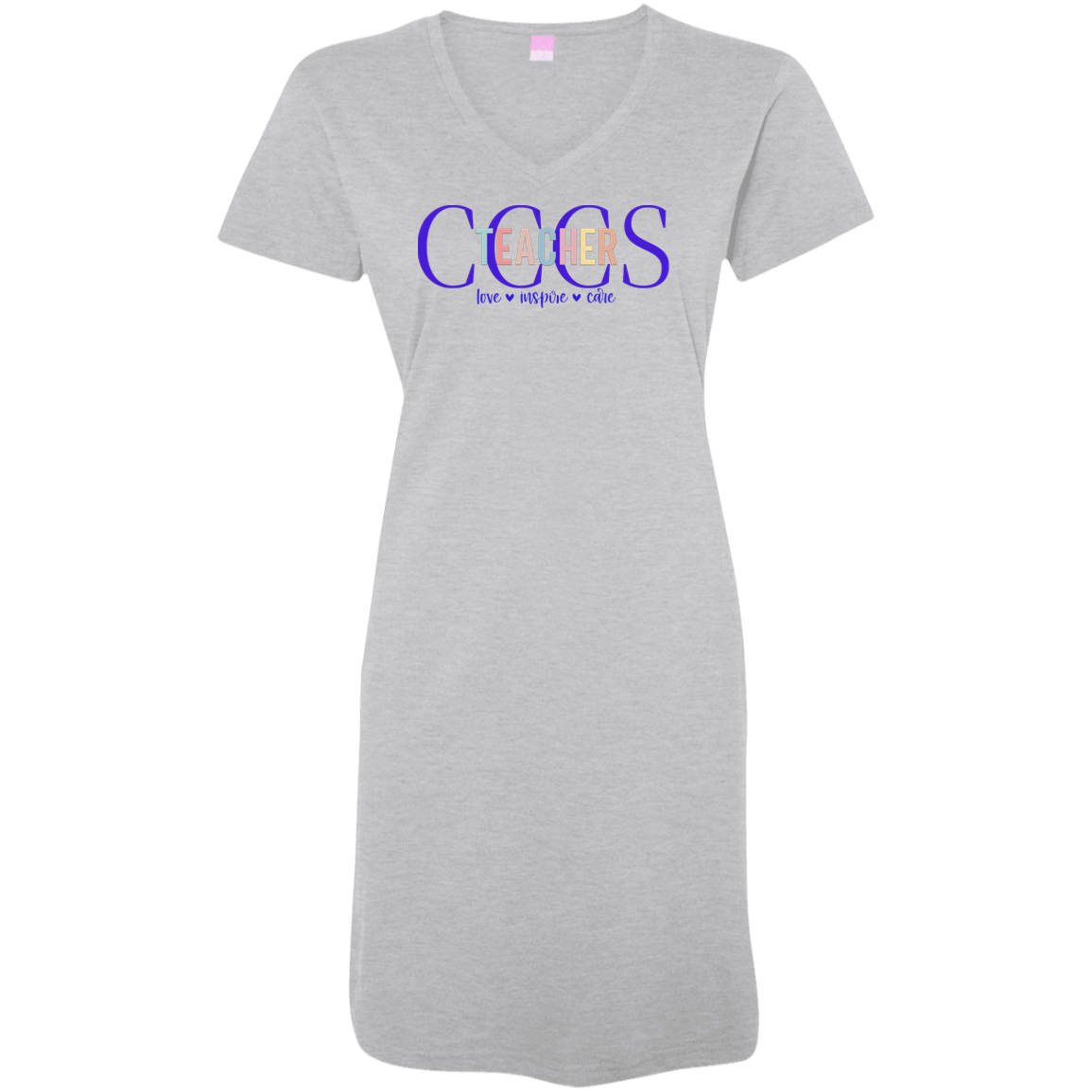 CCCSTeacher- Ladies' V-Neck Fine Jersey Dress