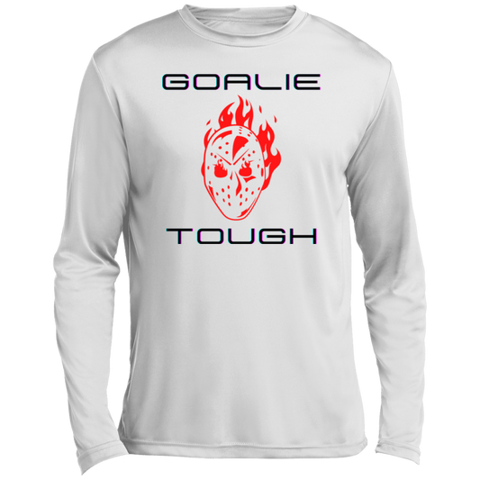 Goalie Tough= Hockey Men’s Long Sleeve Performance Tee