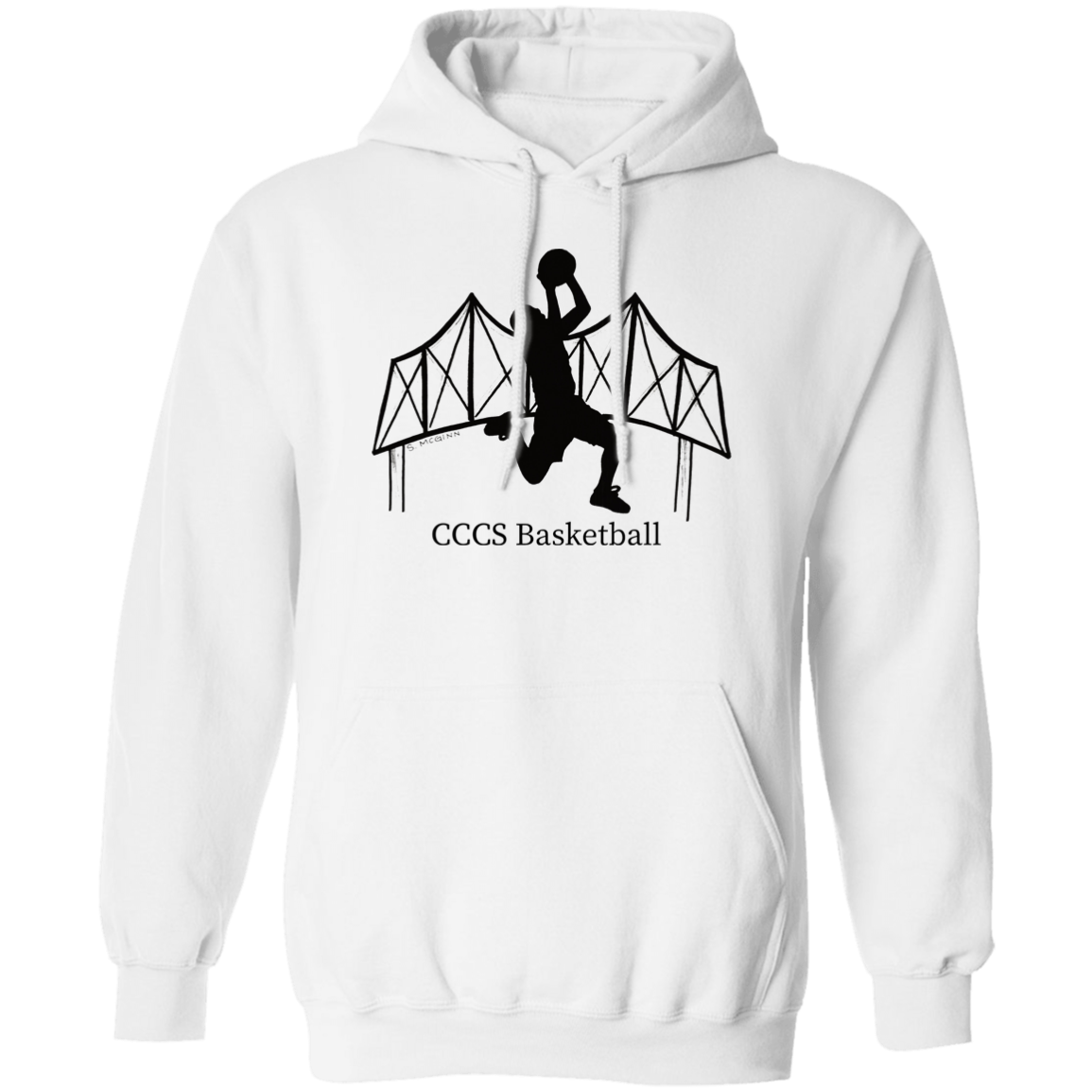 CCCS Basketball- Bridge Adult Pullover Hoodie