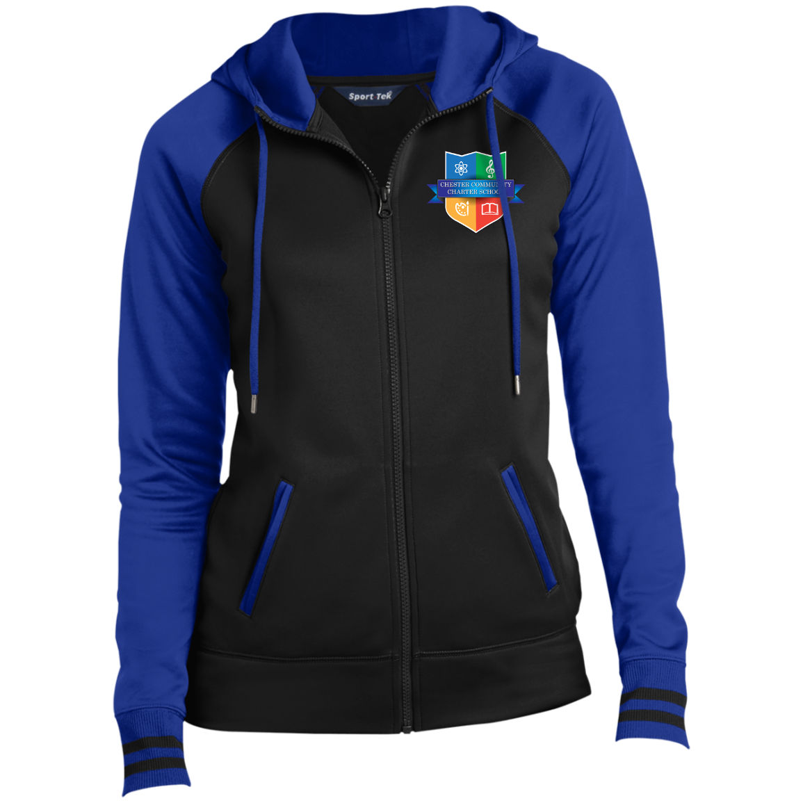 CCCS Logo- Ladies' Sport-Wick® Full-Zip Hooded Jacket