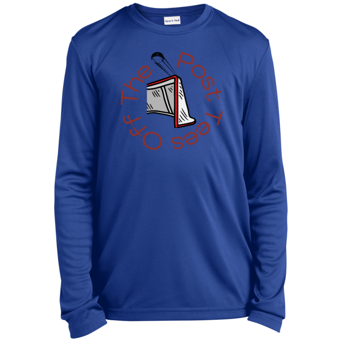 Off the Post- Hockey Youth Long Sleeve Performance Tee