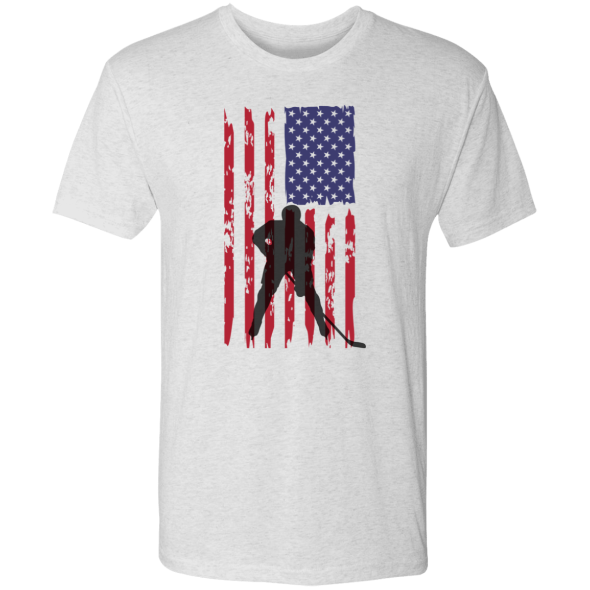 Star Spangled Banner- Men's Triblend Hockey T-Shirt
