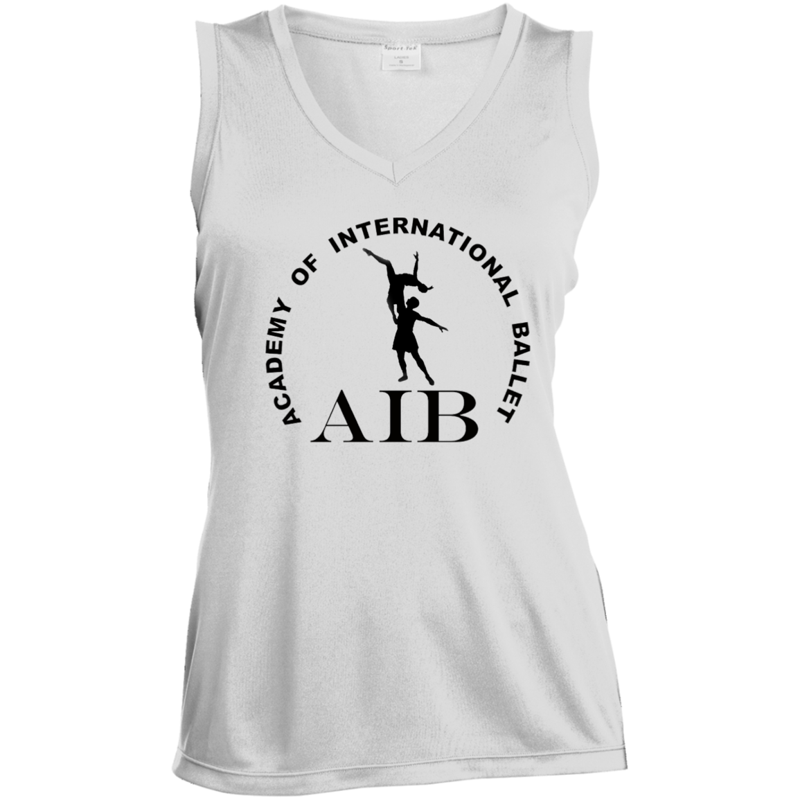 AIB Logo- Ladies' Sleeveless V-Neck Performance Tee