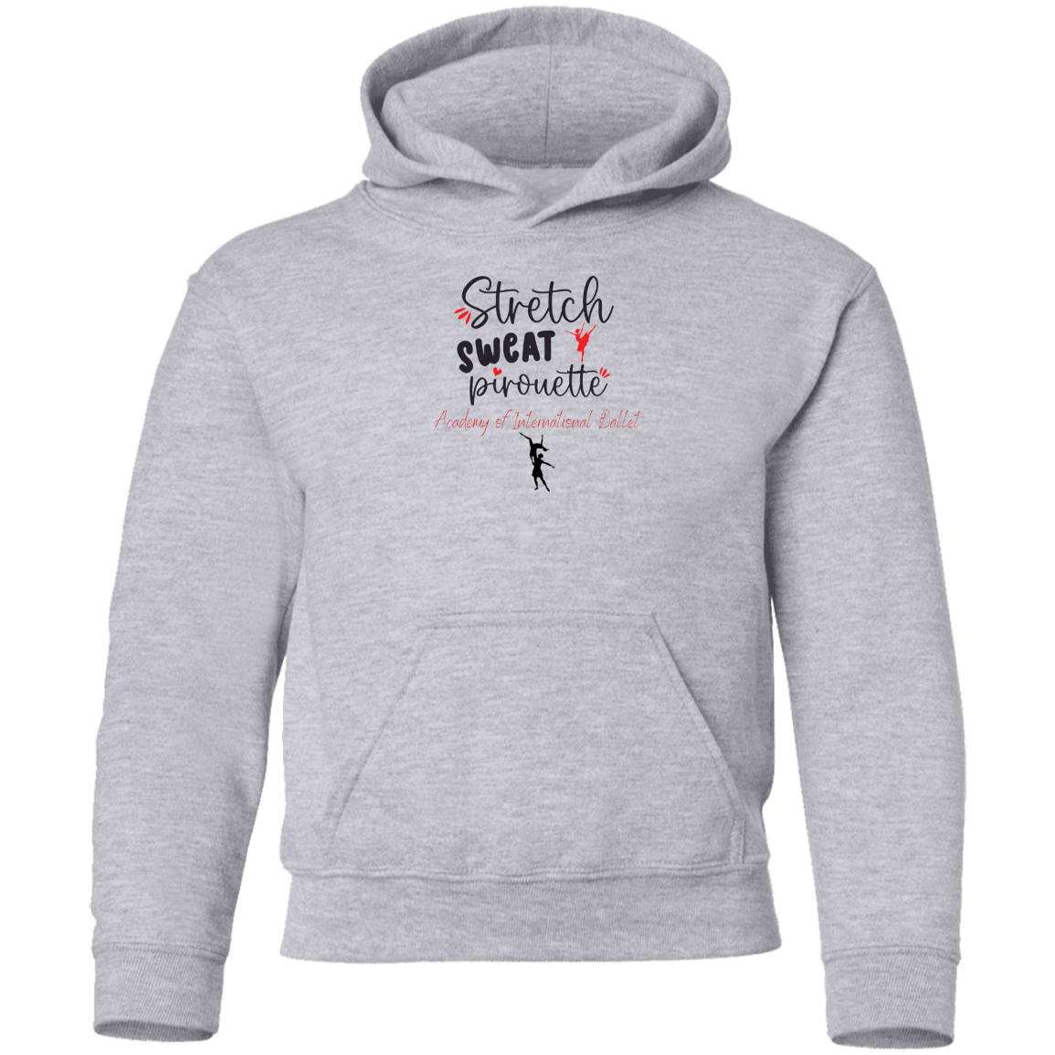 Stretch, Sweat, Pirouette- Youth Pullover Hoodie