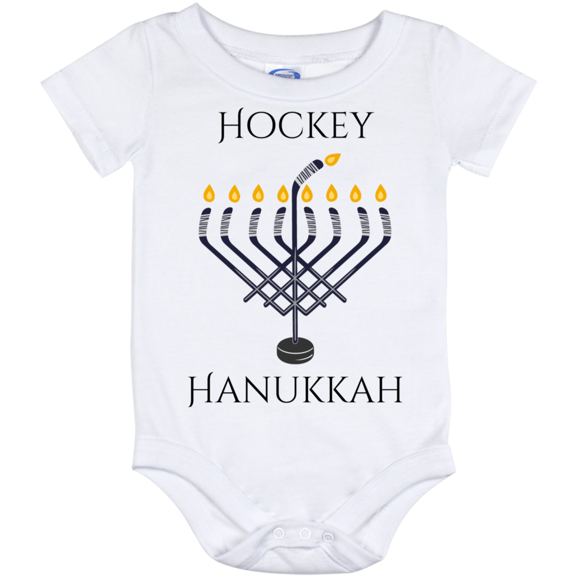 Hockey Hanukkah Baby Onesie 12 Month