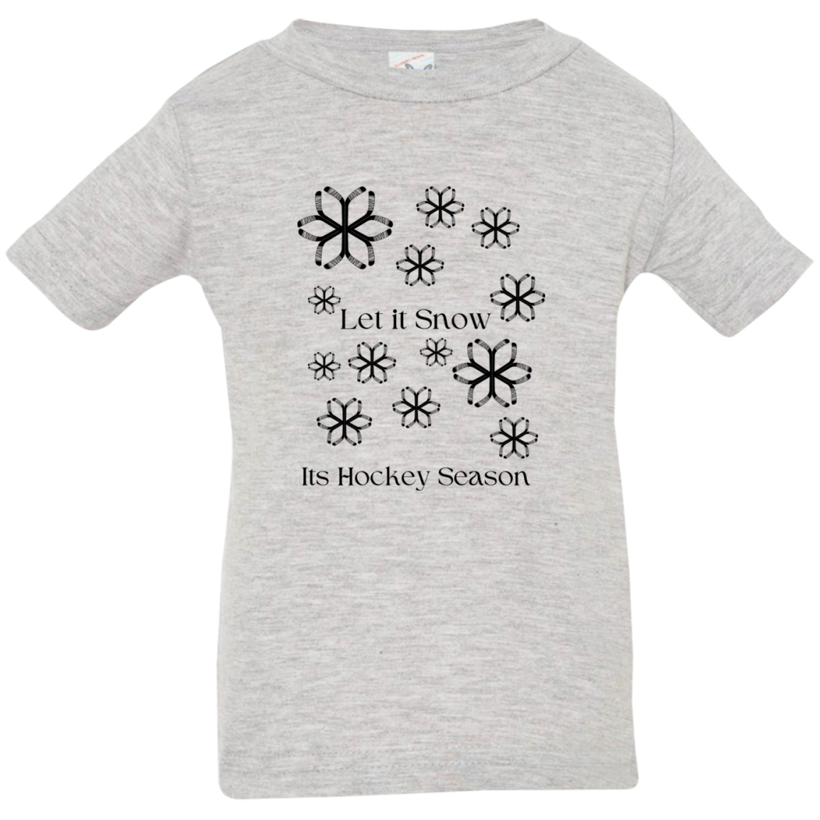 Let it snow- Hockey stick Snowflake- Infant Jersey T-Shirt