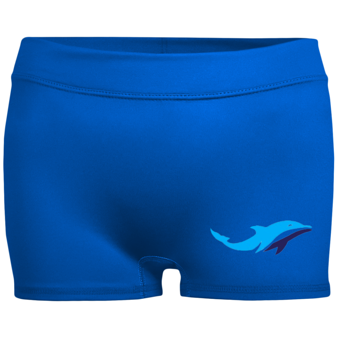 Dolphin TeamStore Ladies' Fitted Moisture-Wicking 2.5 inch Inseam Shorts