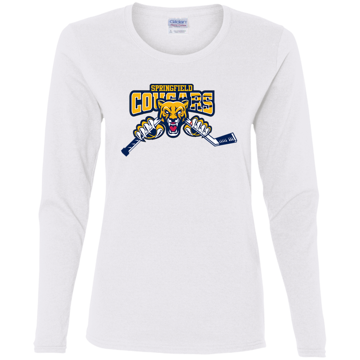 Cougars Hockey Ladies' Cotton LS T-Shirt
