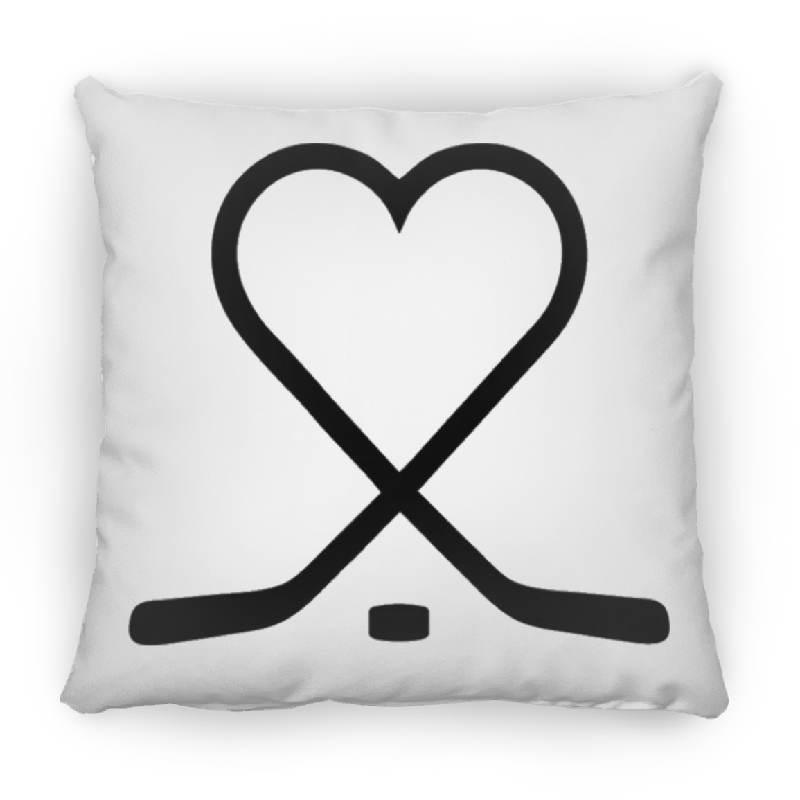 Hockey Heart- Large Square Pillow