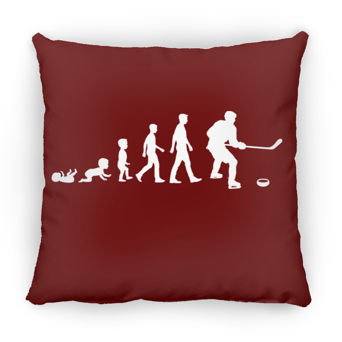 Growing up Hockey- Large Square Pillow