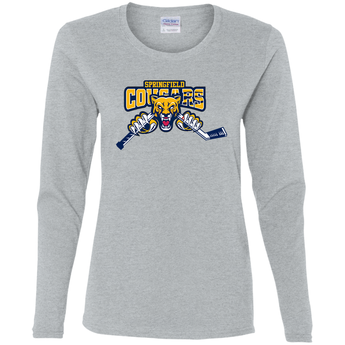 Cougars Hockey Ladies' Cotton LS T-Shirt