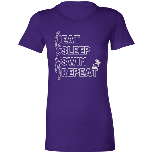 Eat, Sleep, Swim, Repeat- Ladies' Favorite T-Shirt