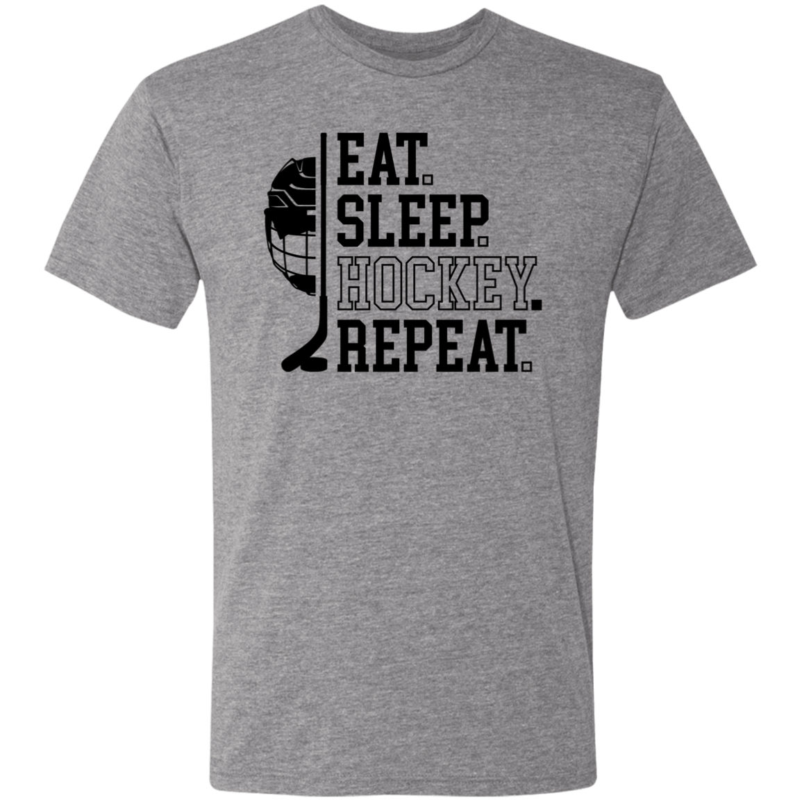 Eat. Sleep. Hockey. Repeat. Men's Triblend  Hockey T-Shirt