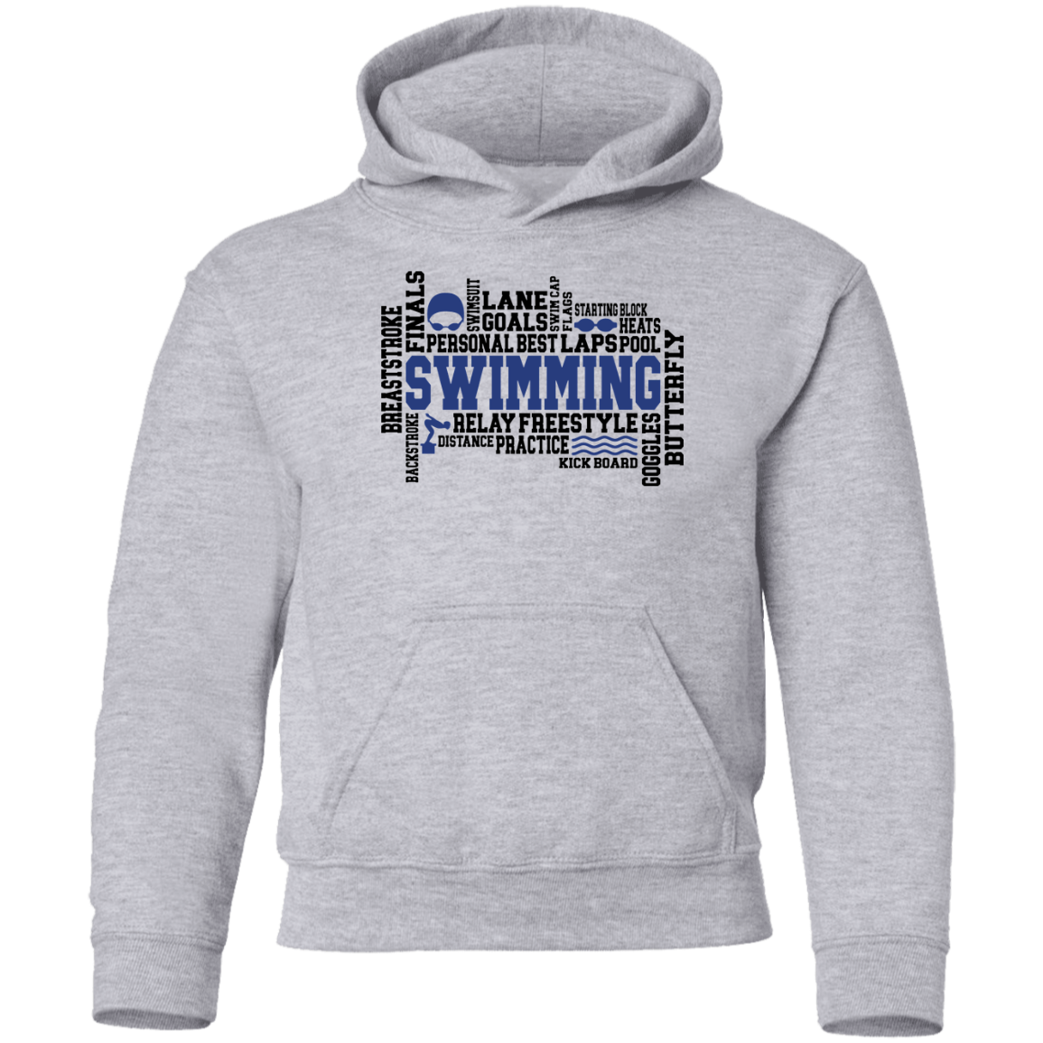 Swimming Vocabulary- Youth Pullover Hoodie