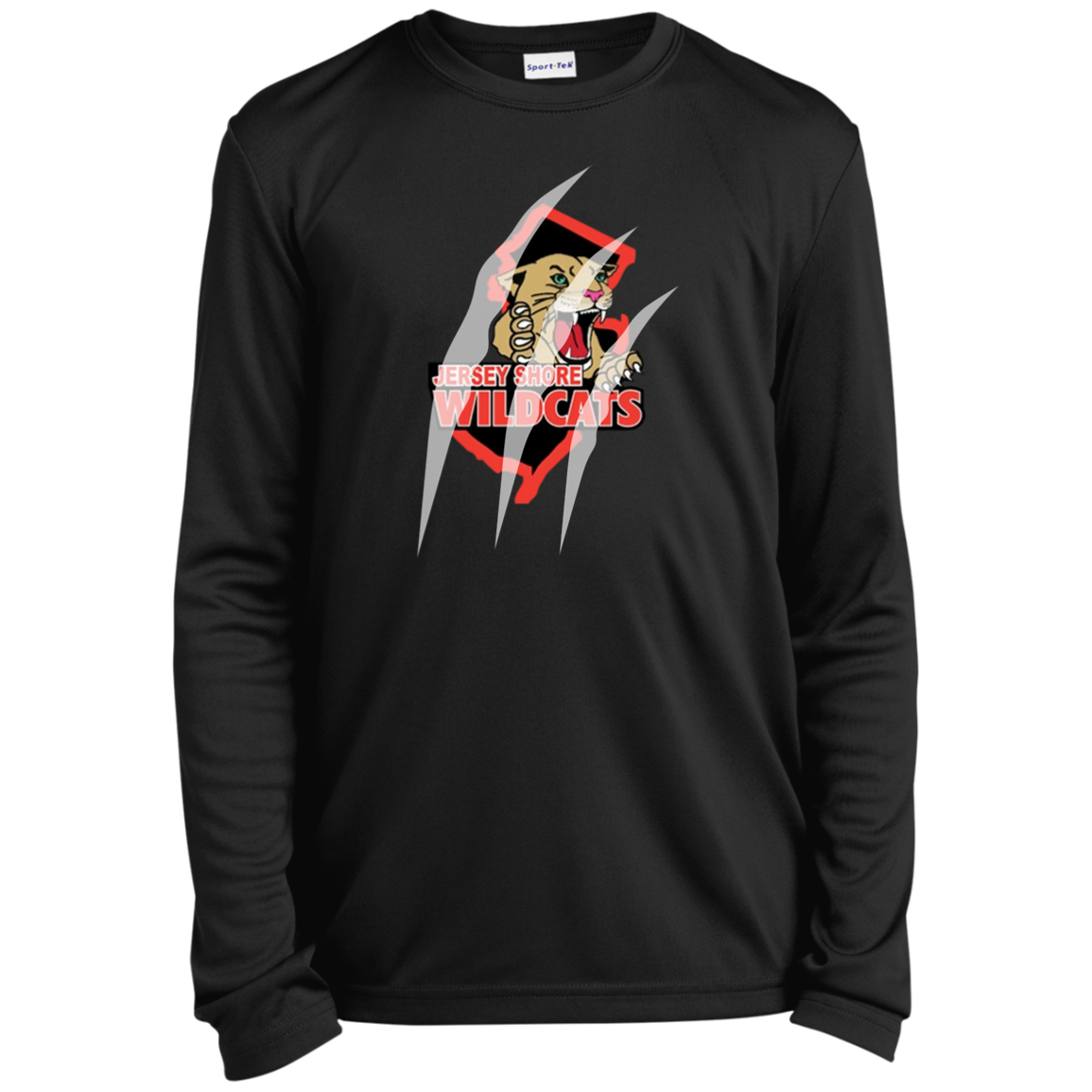 Claw Marks WIldcats Youth Long Sleeve Performance Tee