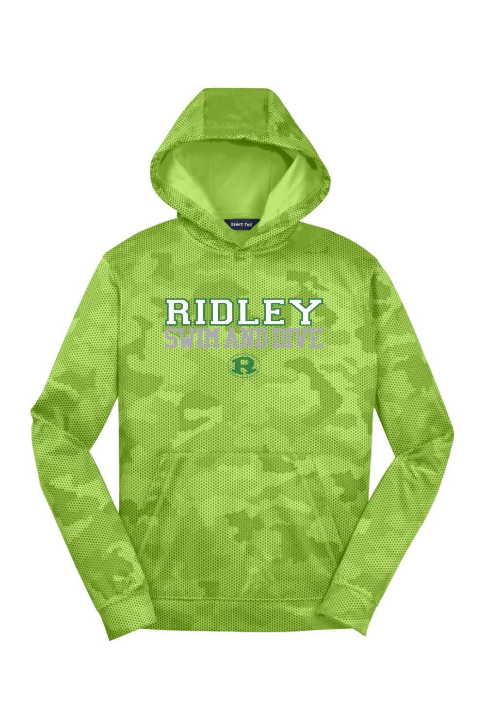 Ridley Swim and Dive Youth Sport-Tek Sport-Wick CamoHex Fleece Hooded Pullover