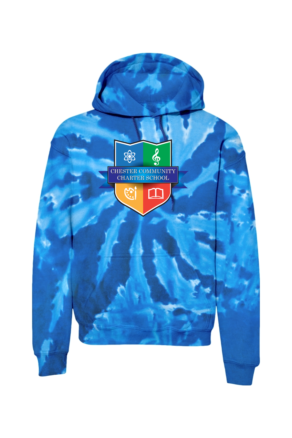 CCCS Logo Port & Company Tie-Dye Pullover Hooded Sweatshirt