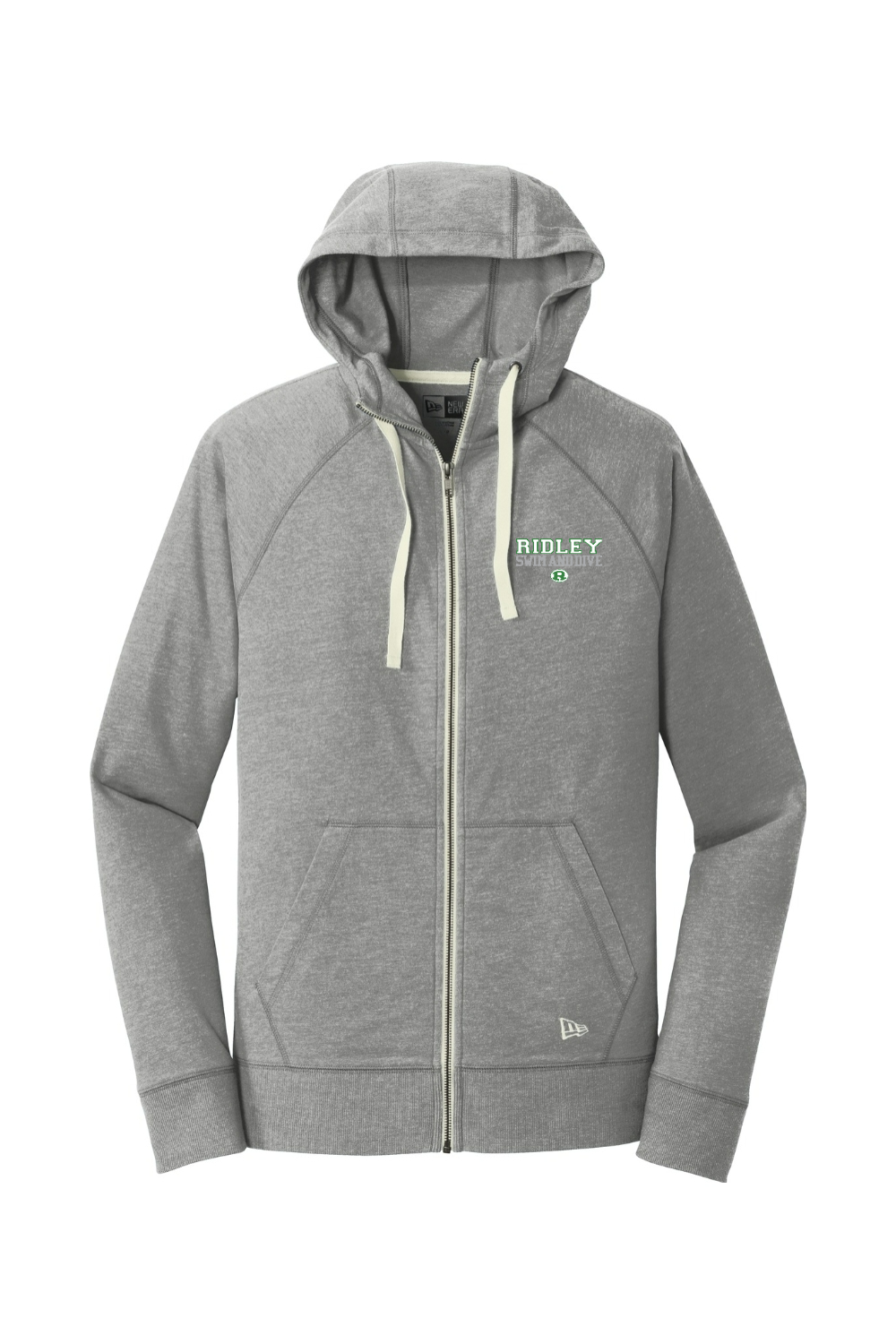 Ridley Swim and Dive New Era Sueded Cotton Blend Full-Zip Hoodie