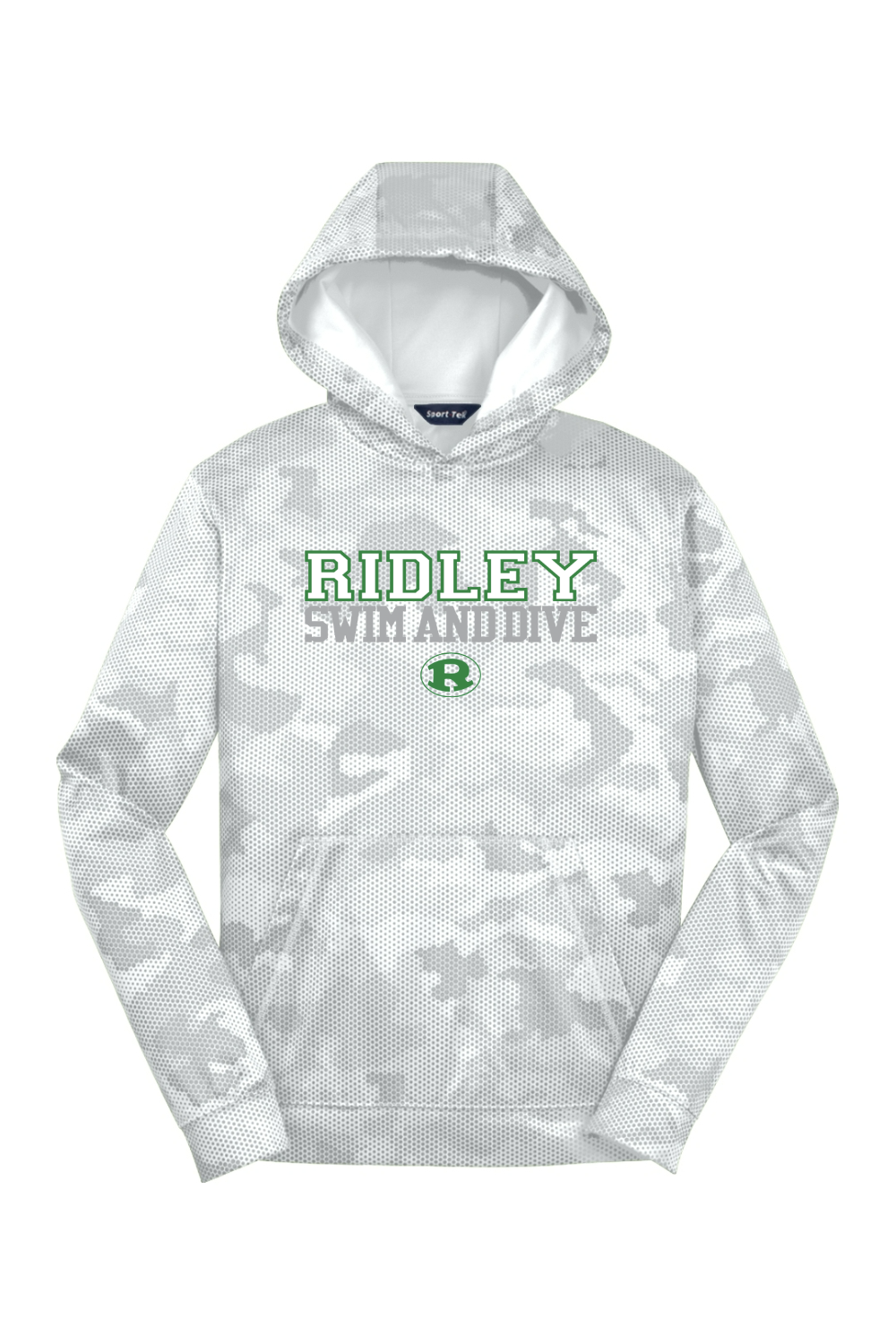 Ridley Swim and Dive Youth Sport-Tek Sport-Wick CamoHex Fleece Hooded Pullover