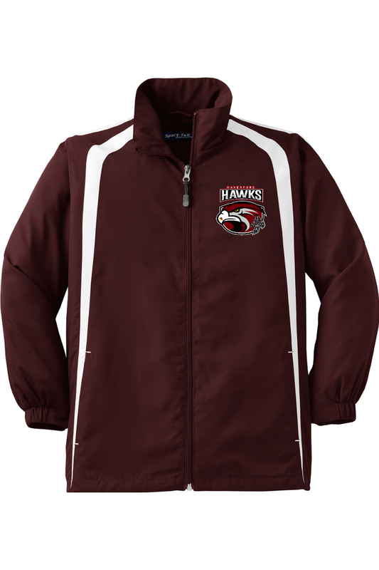 Hawks Embroidered Sport-Tek® Youth Colorblock Raglan Jacket