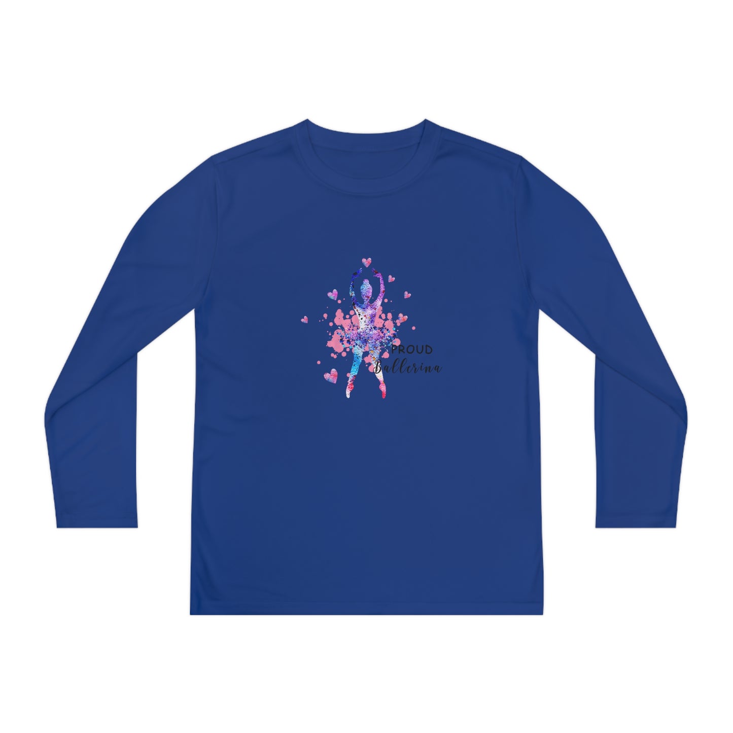 Proud Ballerina/AIB Logo- Double Sided Youth LS