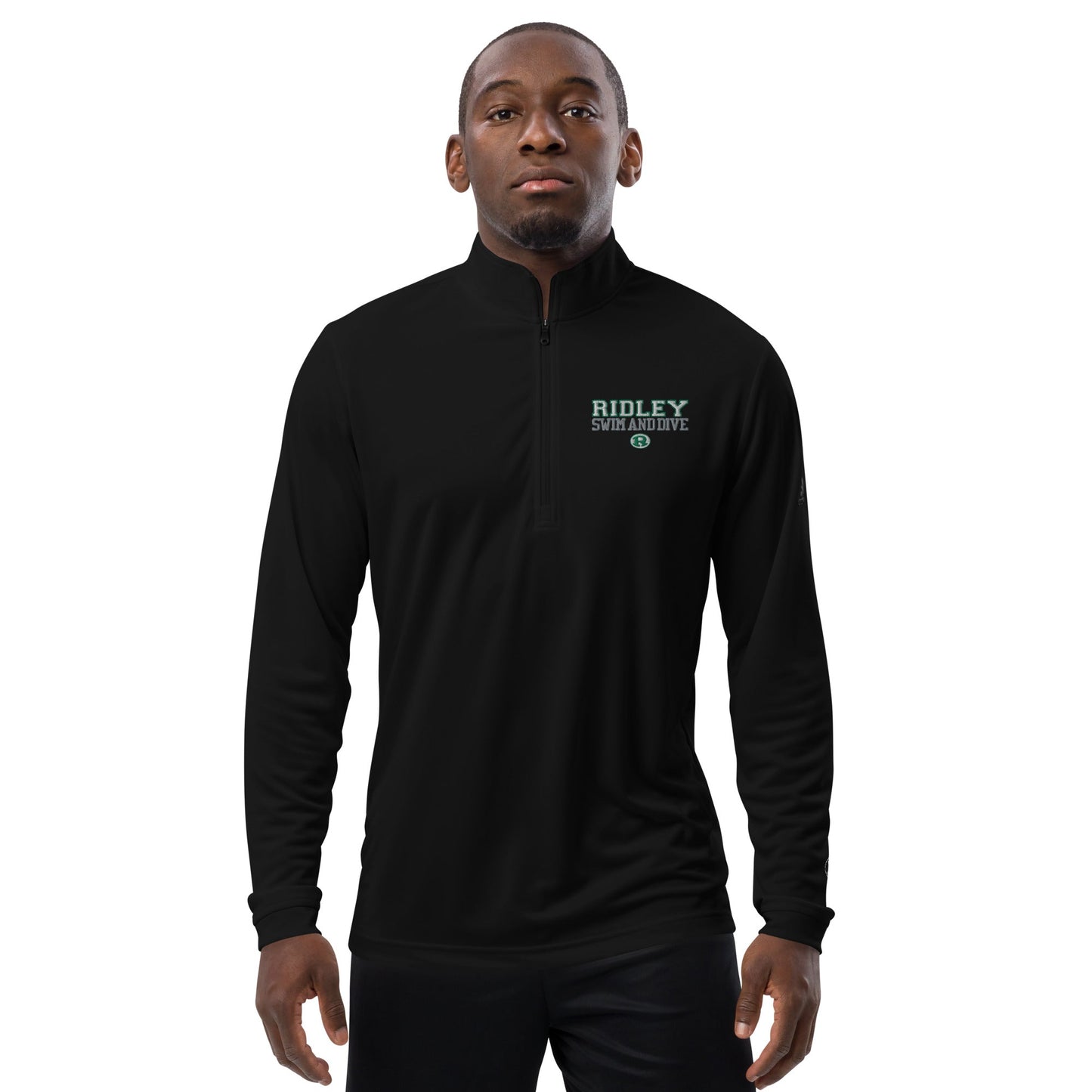 Ridley Swimming Adidas Quarter zip pullover- Embroidered Chest and Sleeve