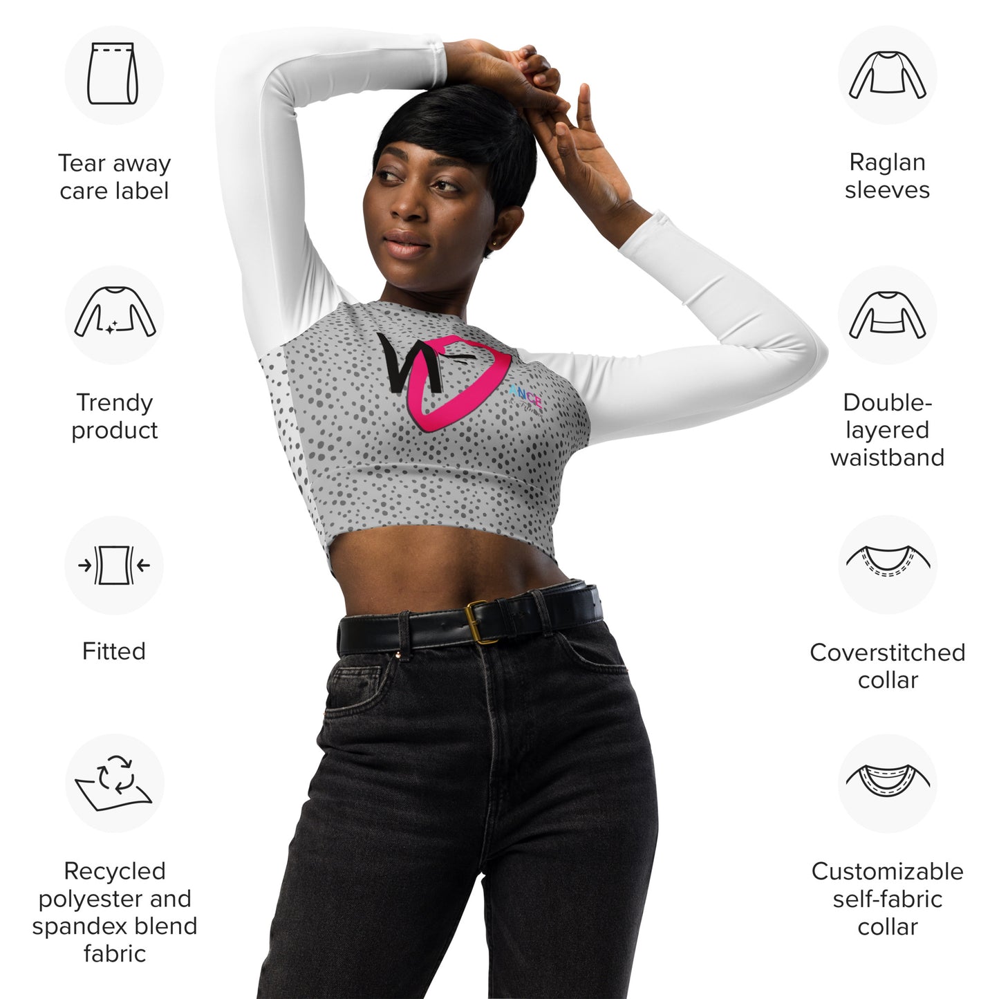 Nfuse Fitted long-sleeve crop top