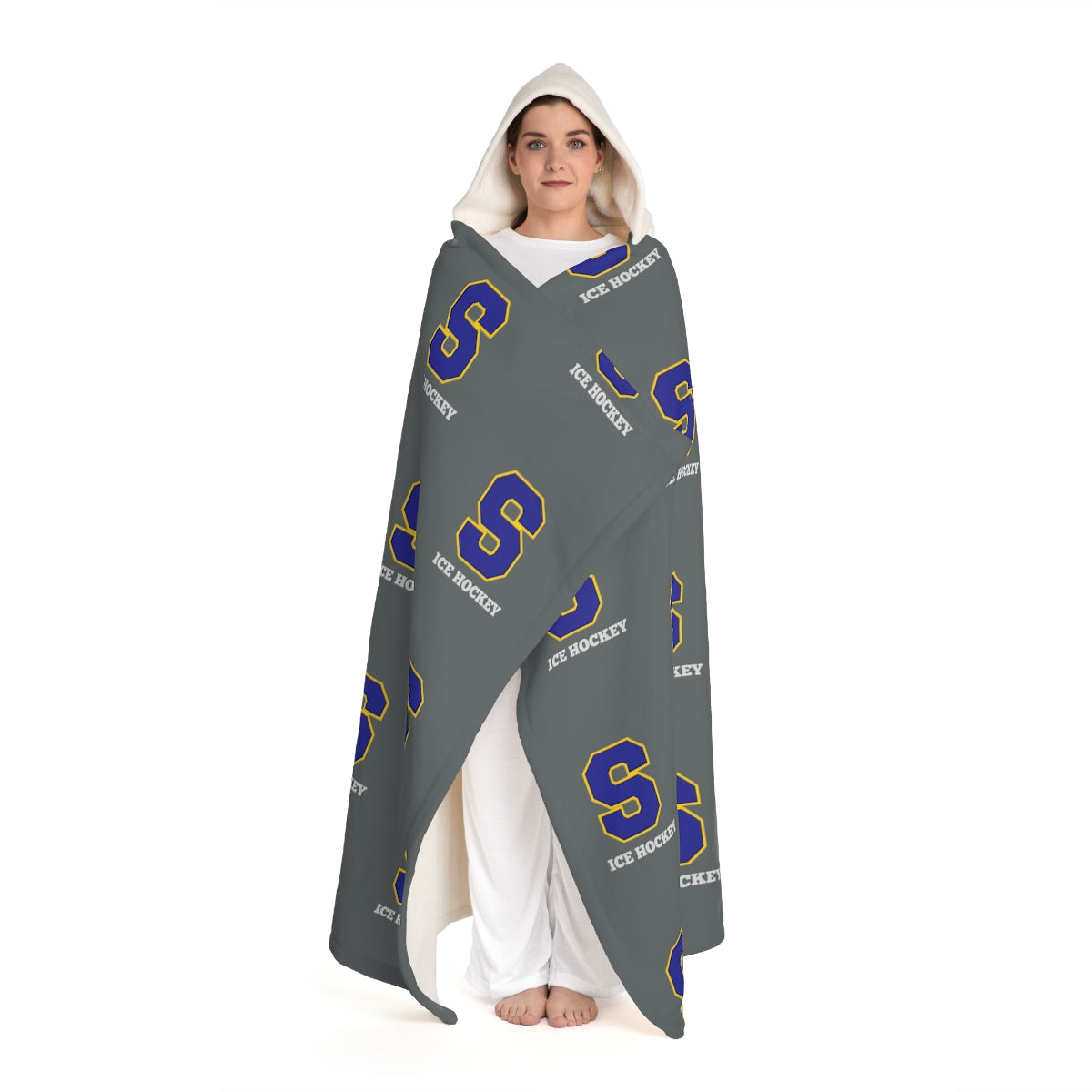 SIH Hooded Sherpa Fleece Blanket