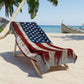Distressed American Flag- Premium Plush Pool Towel