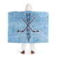 Blue Camo, Ice Rink- Super Warm Hockey Hooded Sherpa Blanket