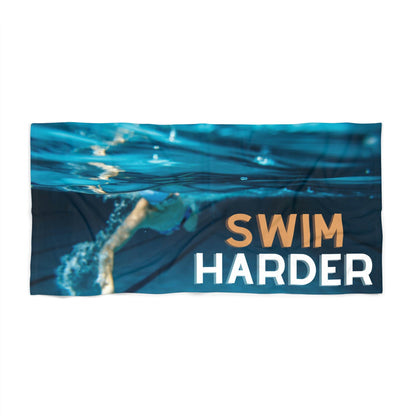 Swim Harder -Premium Plush Pool Towel